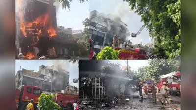 लखनऊ के कोचिंग सेंटर में भीषण आग, छात्रों ने खिड़कियों से लगाई छलांग, अंदर फंसे लोगों की तलाश जारी