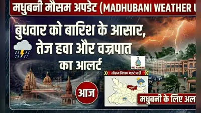 Madhubani Weather Update: बुधवार को बारिश के आसार, तेज हवा और वज्रपात का अलर्ट