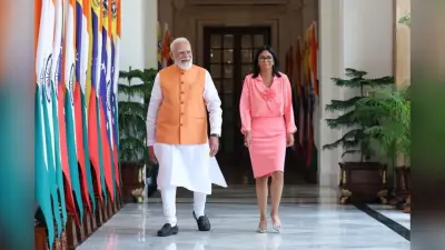 भारत पहुंचीं वेनेजुएला की कार्यवाहक राष्ट्रपति डेल्सी रोड्रिगेज, पीएम मोदी से हुई मुलाकात; इंडिया का बड़ा संकट होगा दूर!
