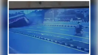 मेहसी में दो ट्रकों की भीषण भिड़ंत, एक की मौत, CCTV में कैद हुआ हादसा