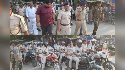 मुहर्रम से पहले सहरसा में पुलिस का फ्लैग मार्च, SP बोले- माहौल बिगाड़ने वालों पर होगी सख्त कार्रवाई