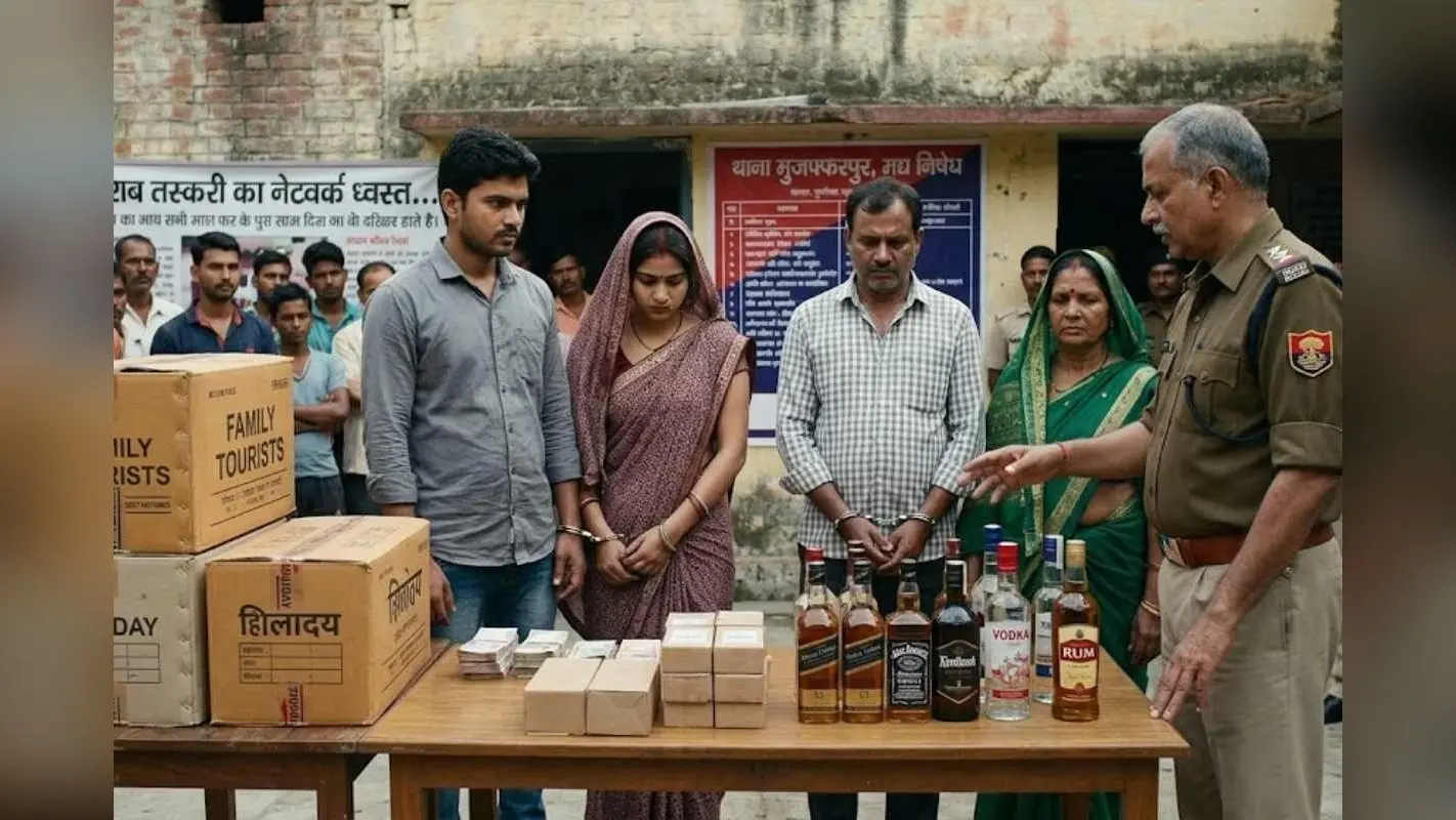मुजफ्फरपुर: शराब तस्करी का ‘फैमिली टूर नेटवर्क’ ध्वस्त, नवविवाहित जोड़ा समेत चार गिरफ्तार