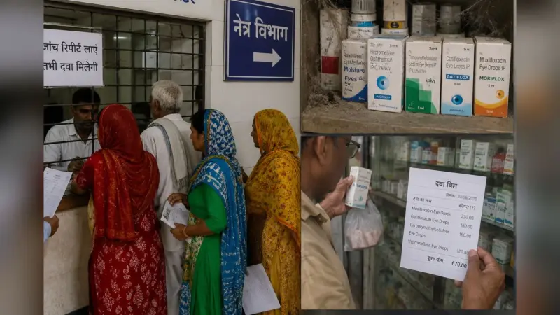 मुजफ्फरपुर: मॉडल अस्पताल में जांच रिपोर्ट के चक्कर में धूल फांक रहीं आइ ड्रॉप, बाहर से दवा खरीदने को मजबूर मरीज