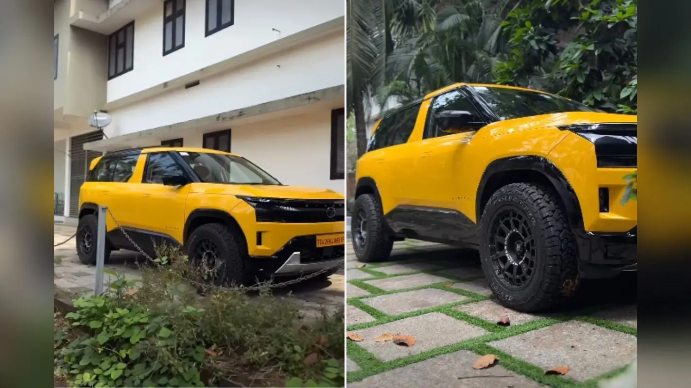 ऑफ-रोड व्हील्स फिट करते ही बदल गई Tata Sierra, मॉडिफाइड लुक का वीडियो हो रहा वायरल