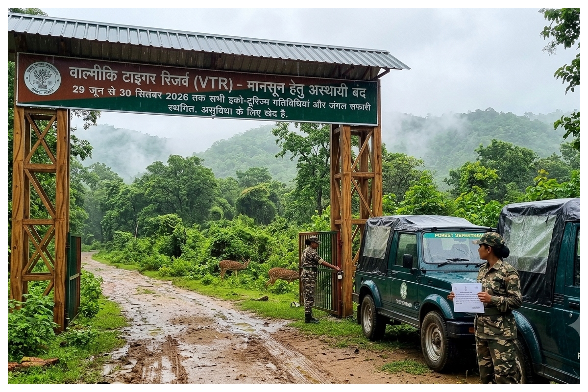 29 जून से थम जाएगी जंगल की सैर, तीन महीने तक पर्यटकों के लिए बंद रहेगा वाल्मीकि टाइगर रिजर्व