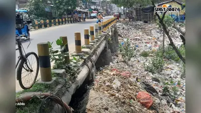 पंजवारा पुल के पास कचरे का अंबार, दुर्गंध से लोग परेशान, प्रशासन की अनदेखी से लोगों में नाराजगी
