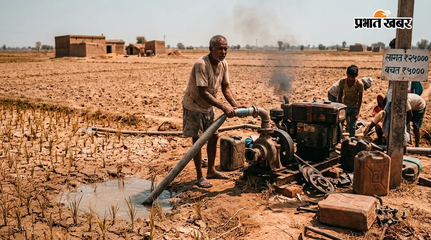 बारिश नहीं, डीजल के सहारे हो रही धान की खेती; 25 हजार लागत पर सिर्फ 5 हजार तक बचत
