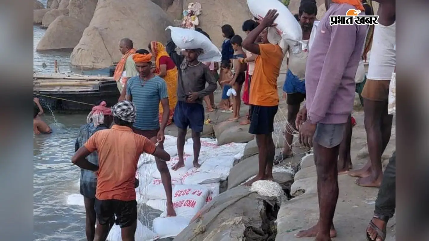 श्रावणी मेले को लेकर सुल्तानगंज में कच्ची घाट तैयार: नमामि गंगे और सीढ़ी घाट पर बैरिकेडिंग