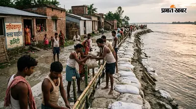 मधेपुर के राधिकापुर में फ्लड फाइटिंग कार्य से 500 घर सुरक्षित,कोसी के कटाव से मिली बड़ी राहत