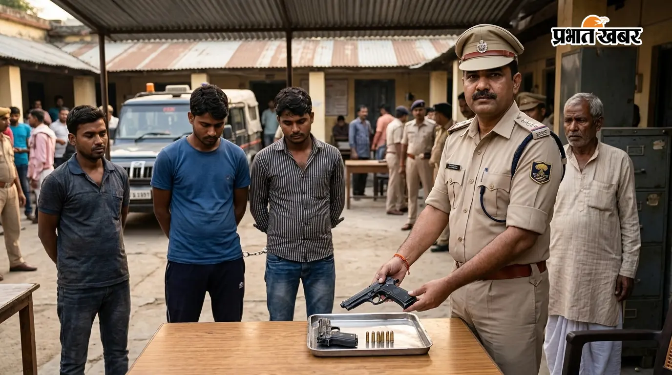 सीतामढ़ी: लोडेड पिस्टल और गोली के साथ दो युवक गिरफ्तार, मुखिया का देवर भी शामिल