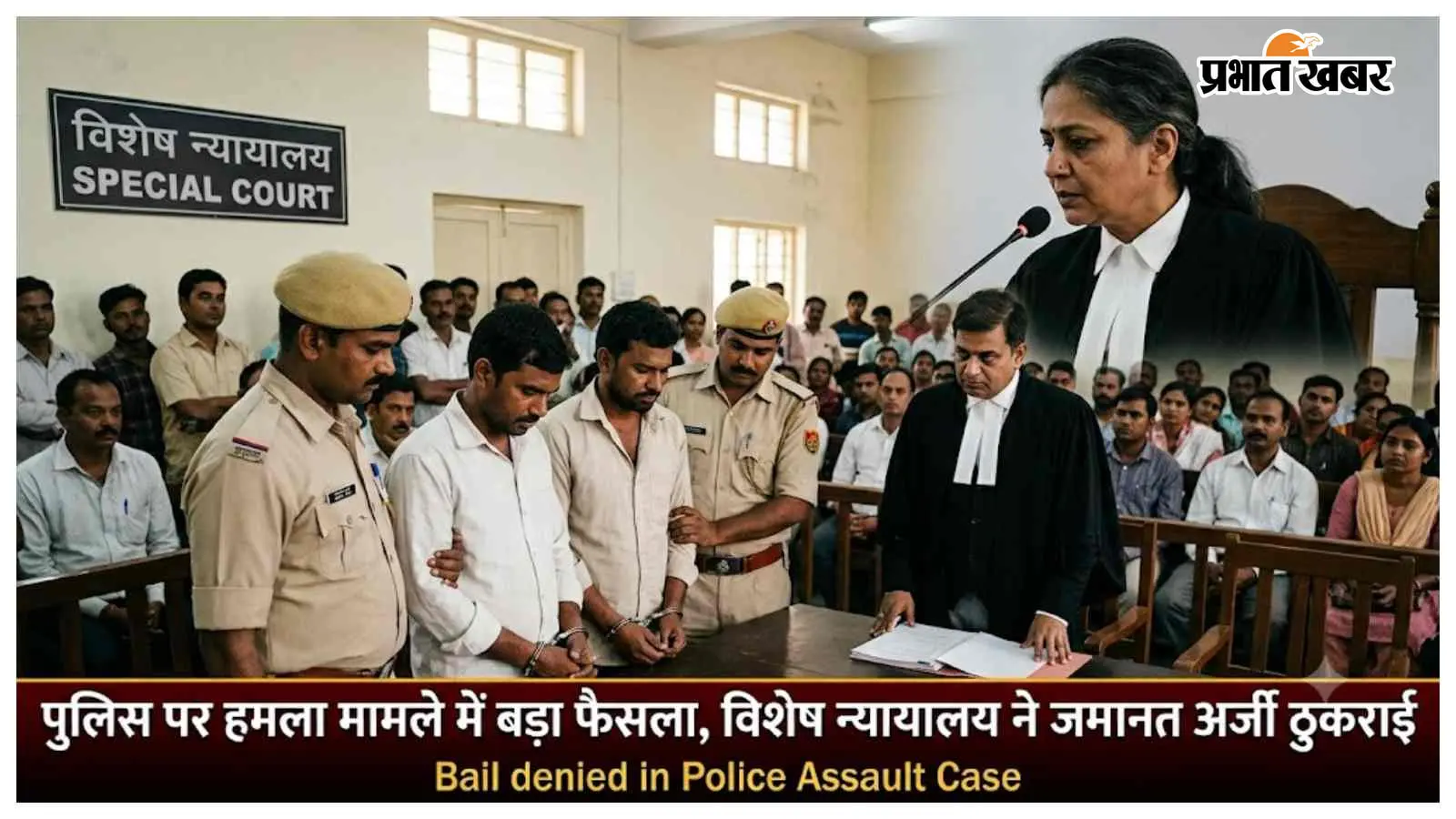 नगर थाना पुलिस पर हमला मामले में बड़ा फैसला, विशेष न्यायालय ने जमानत अर्जी ठुकराई