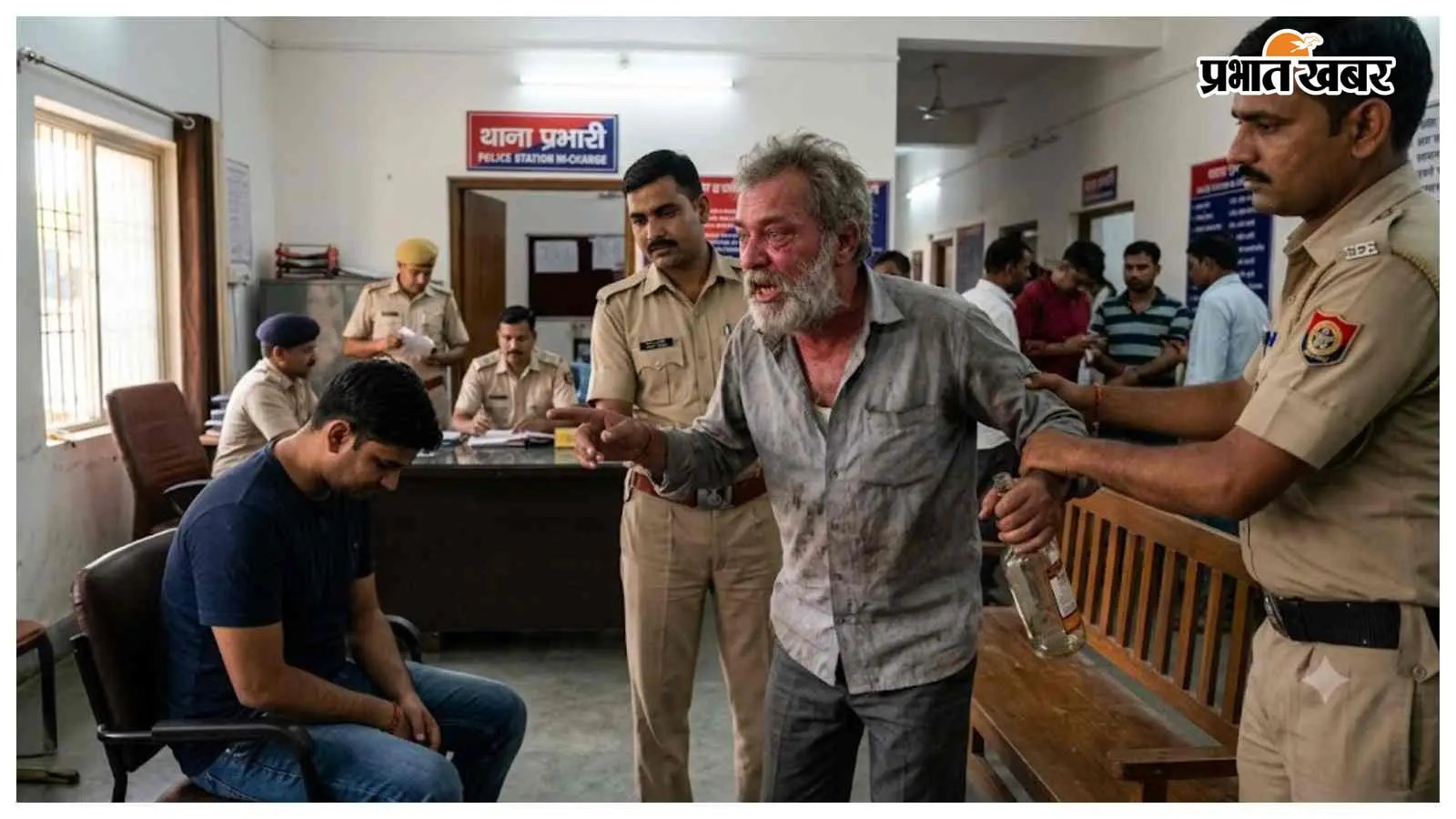 बेटे की शिकायत करने थाना पहुंचे पिता भी निकले शराबी, दोनों गिरफ्तार