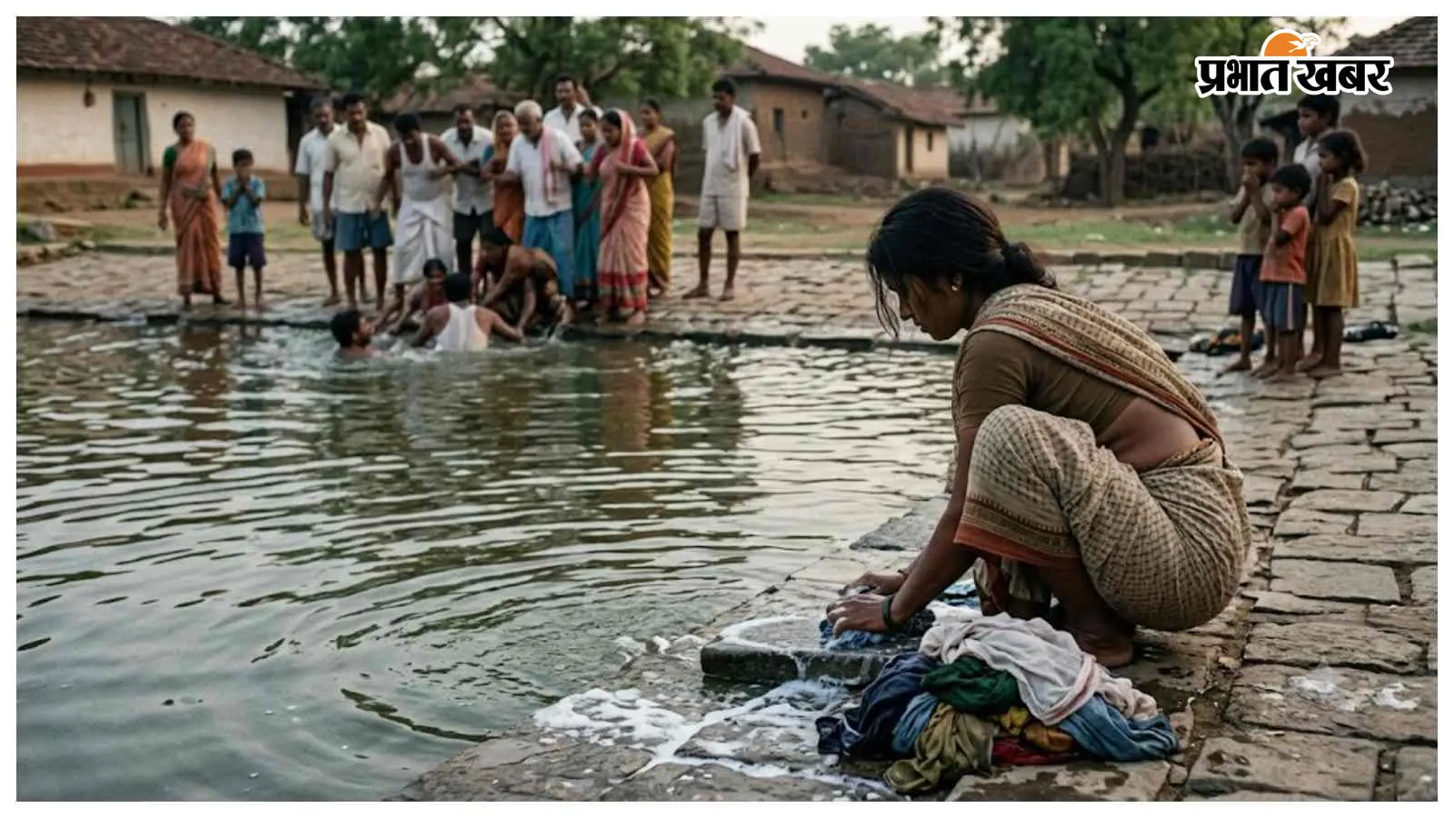 मां कपड़ा धोती रही, तालाब में डूब गई बेटी, सीएचसी पहुंचने से पहले गई जान