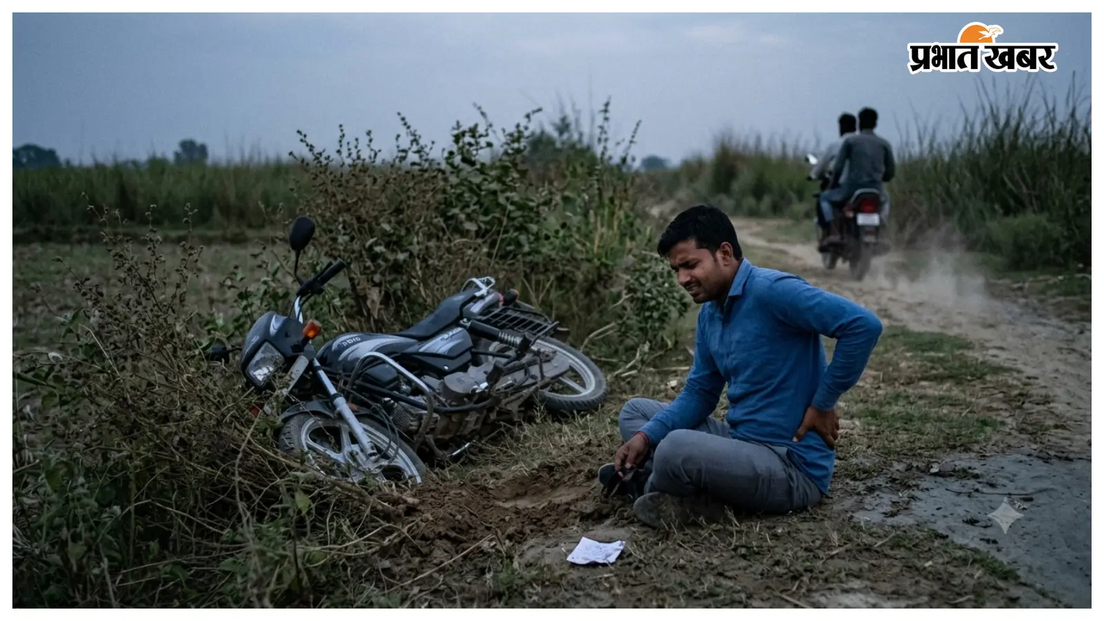 झाड़ी से निकले बदमाशों ने बाइक सवार स्वास्थ्यकर्मी को धक्का देकर 2.55 लाख लूटे, पुलिस जांच में जुटी