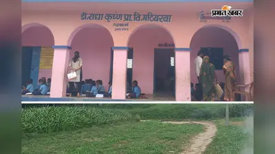 15 साल बाद भी स्कूल तक नहीं बनी पक्की सड़क, कीचड़ से होकर पढ़ने जा रहे बच्चे, चहारदीवारी भी नहीं
