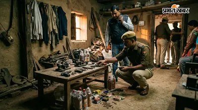 दरभंगा में घर के अंदर चल रही थी मिनी गन फैक्ट्री, पुलिस ने मारा छापा; हथियार, कारतूस और शराब बरामद