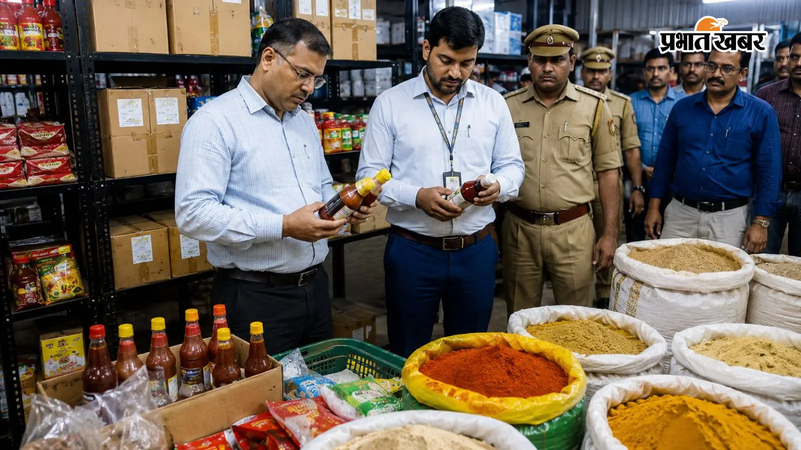 Blinkit स्टोर पर खाद्य विभाग की छापेमारी, हजारों किलो संदिग्ध मसाले और सॉस-चटनी जब्त