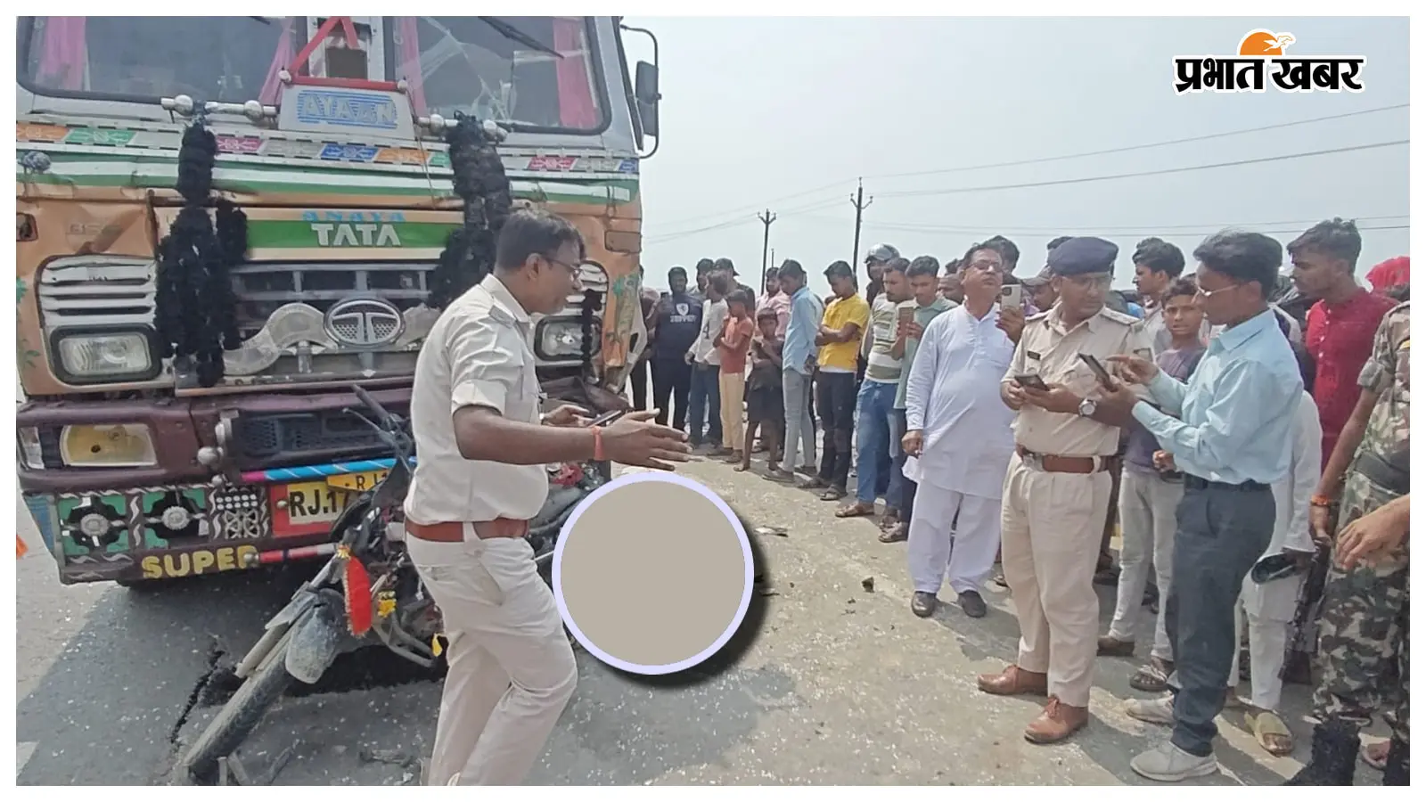 झंझारपुर एनएच-27 पर भीषण सड़क हादसा, ट्रक की टक्कर से बाइक सवार की मौत, एक गंभीर