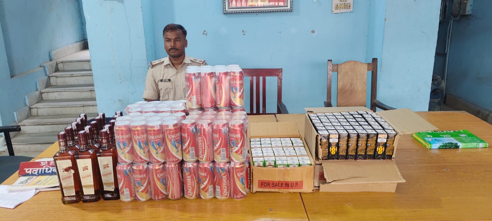 गेमन पुल के पास पुलिस की बड़ी कार्रवाई, 90.130 लीटर शराब और बीयर की खेप बरामद