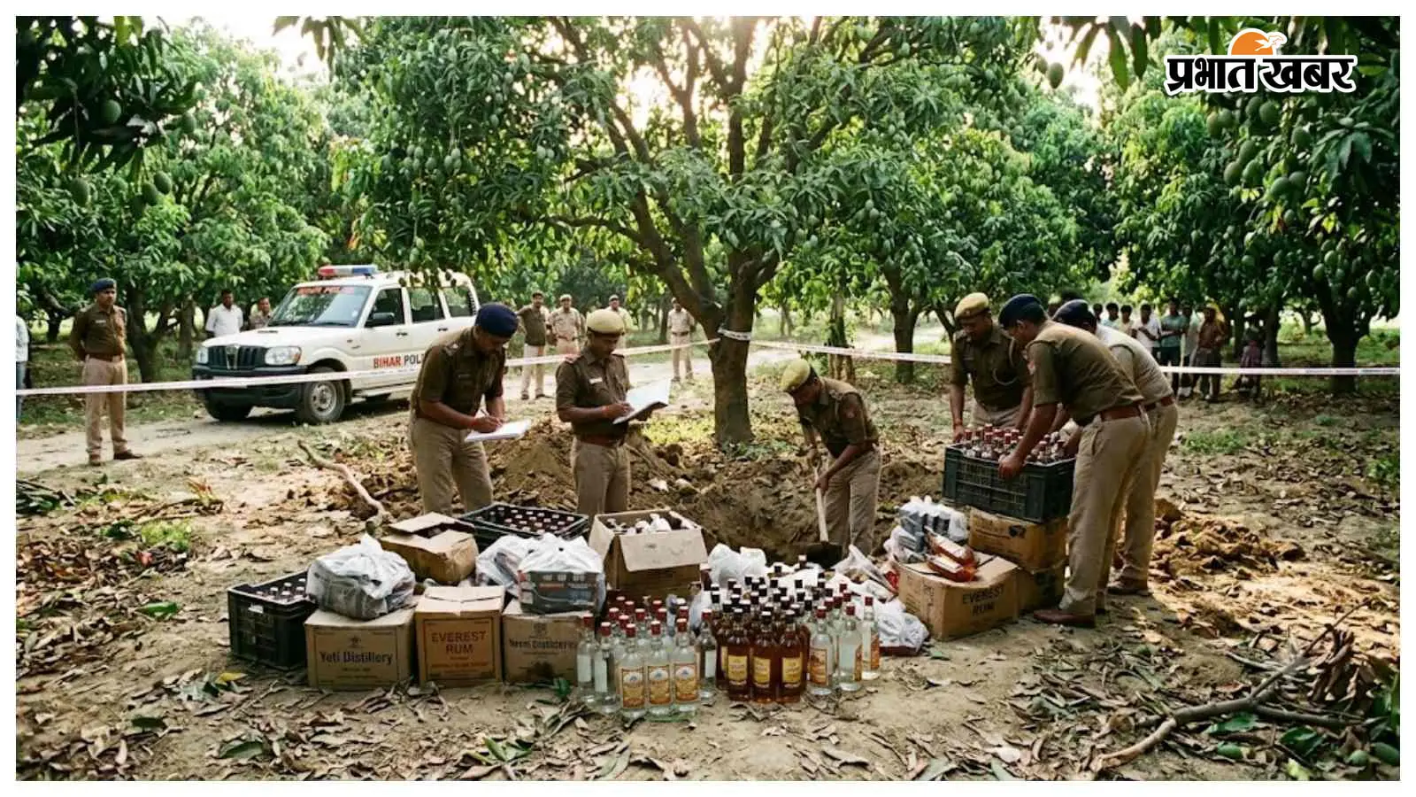 आम के बगीचे से मिली 216 लीटर नेपाली शराब, बहेड़ा पुलिस ने दर्ज किया केस