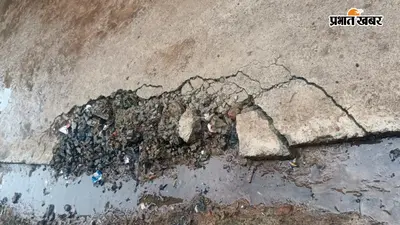 एक माह में ही क्षतिग्रस्त होने लगी नारायणी गांव की नयी सड़क, गुणवत्ता पर सवाल