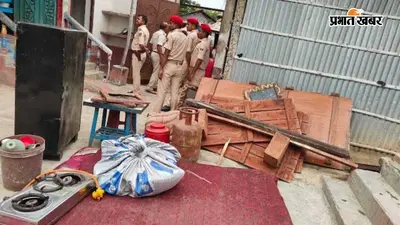 बेगूसराय के बखरी में दो वारंटियों के घर कुर्की-जब्ती, पुलिस ने सामान किया जब्त