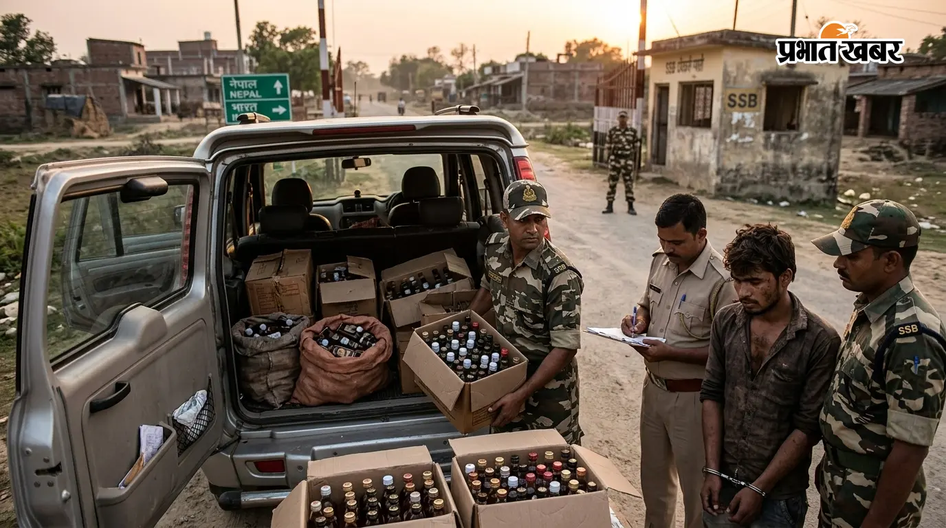 इंडो-नेपाल बॉर्डर पर एसएसबी ने स्कॉर्पियो से बरामद किया 612 लीटर नेपाली शराब, तस्कर गिरफ्तार