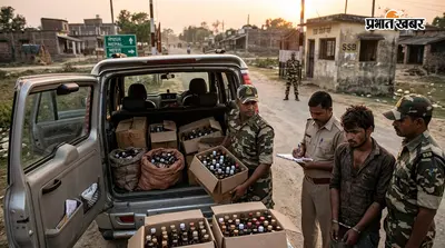 इंडो-नेपाल बॉर्डर पर एसएसबी ने स्कॉर्पियो से बरामद किया 612 लीटर नेपाली शराब, तस्कर गिरफ्तार