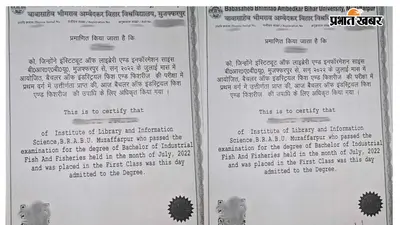 बीआरएबीयू का अजीब कारनामा: पढ़ी लाइब्रेरी साइंस और डिग्री मिली 'फिशरीज' की, छात्र परेशान