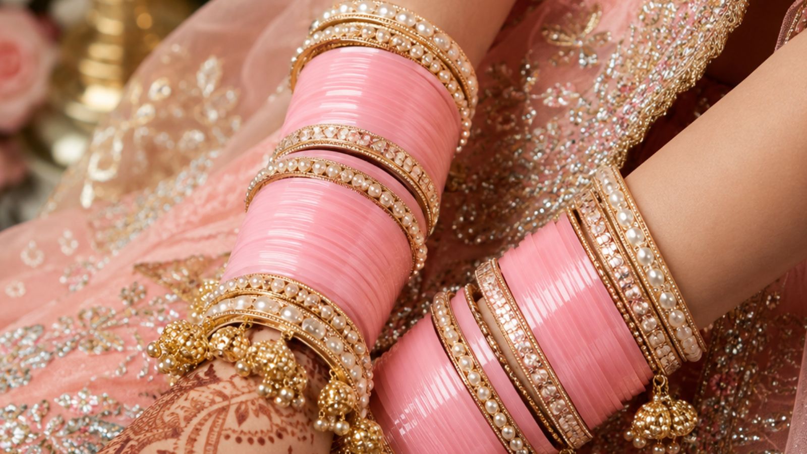 Latest Pink Chuda  Designs, Pc - Ai