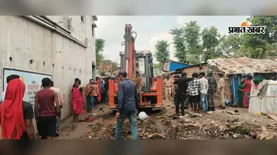 कोर्ट के आदेश पर सिमराही में तीसरी बार चला अतिक्रमण हटाओ अभियान, विरोध व पथराव के बीच कार्रवाई