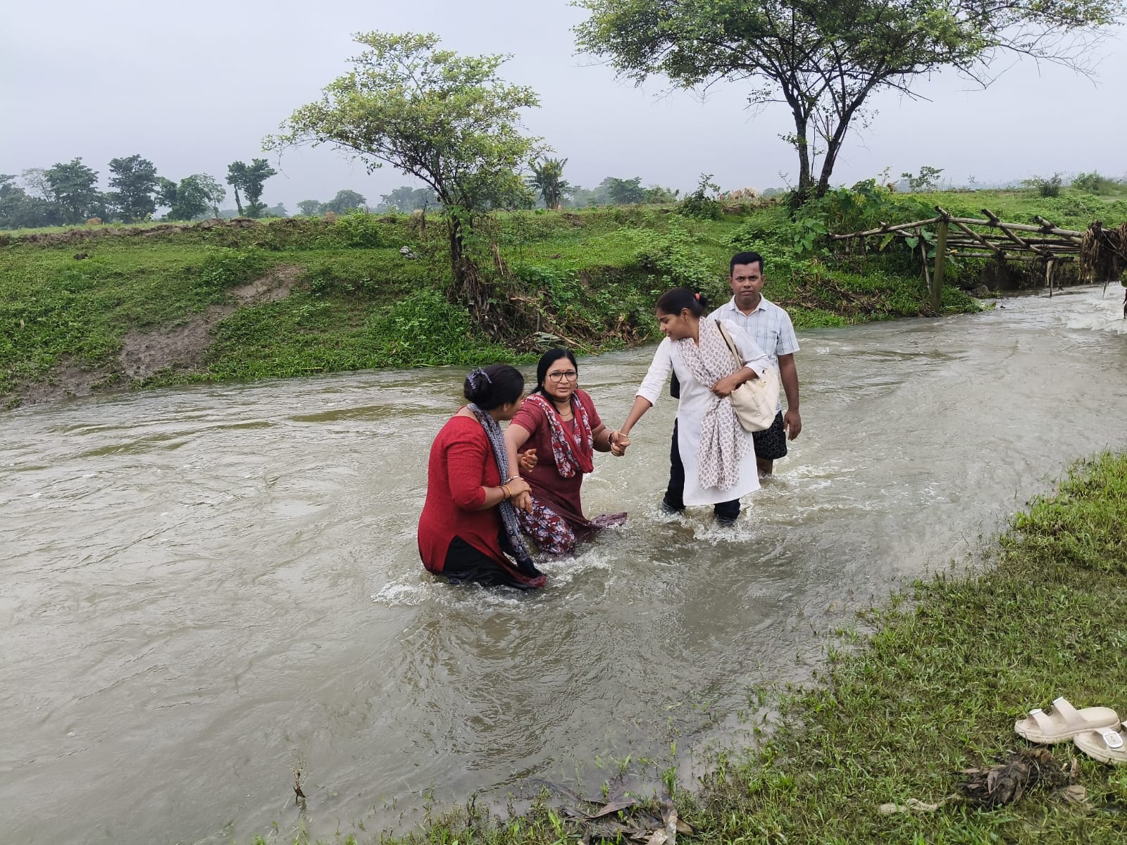 किशनगंज से आयी प्रेरणादायी तस्वीर : उफनती नदी, डगमगाते कदम... फिर भी बच्चों का भविष्य संवारने निकल पड़ीं शिक्षिकाएं