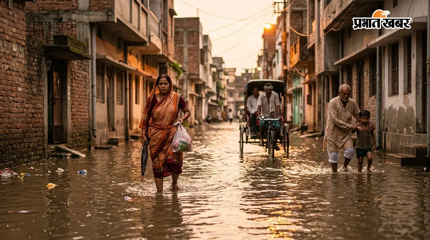 दरभंगा में मौसम ने ली करवट, सड़कें बनीं तालाब, लोग बोले- हर साल यही हालात