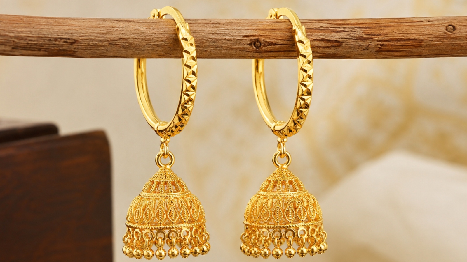 Hoops Gold Jhumka Design(AI Image)