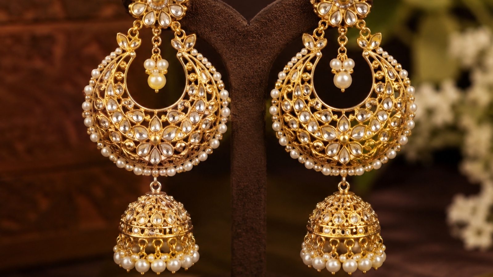 Chandbali Gold Jhumka Design(AI Image)