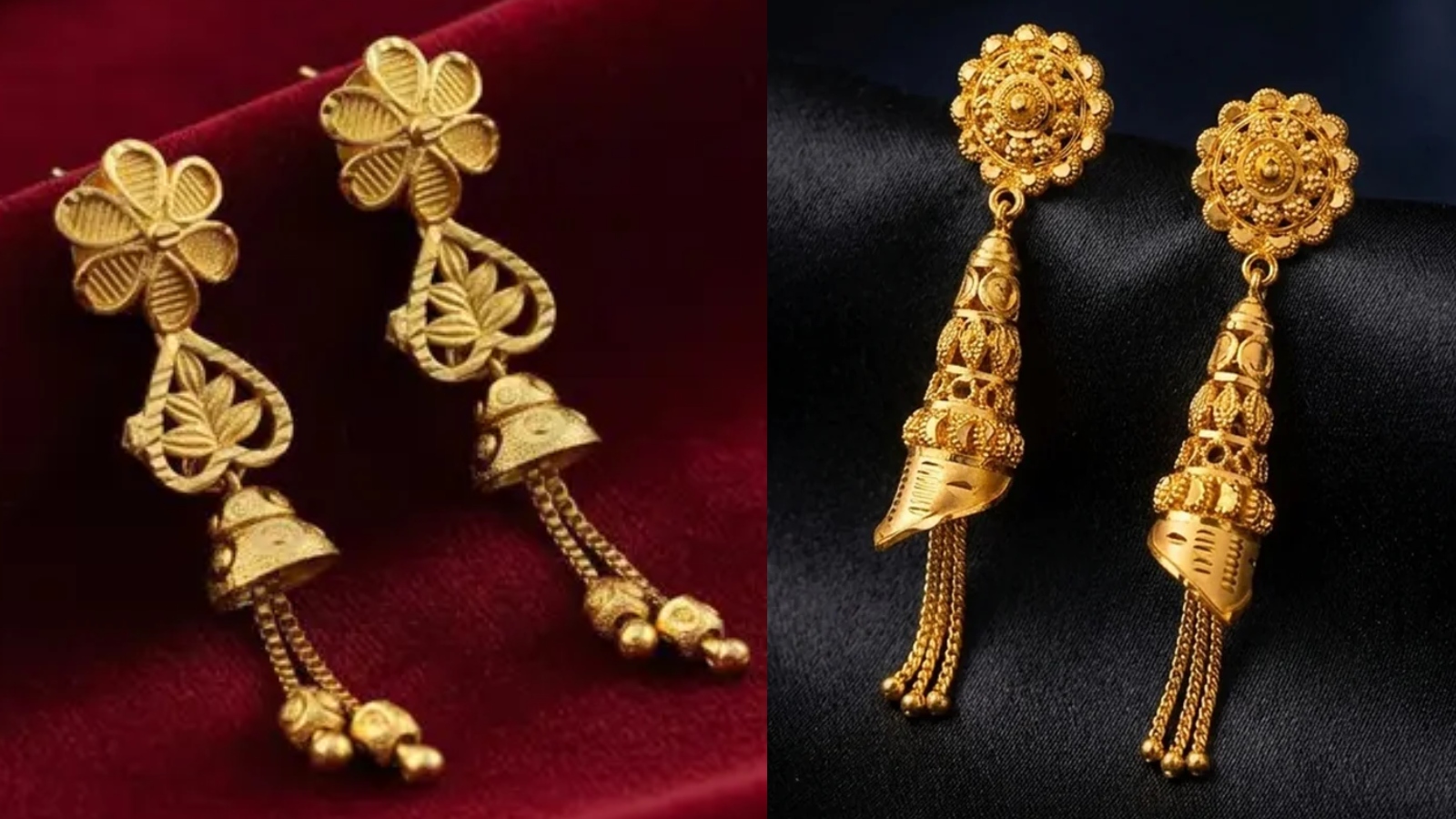 Floral Gold Jhumka Design (AI Image)