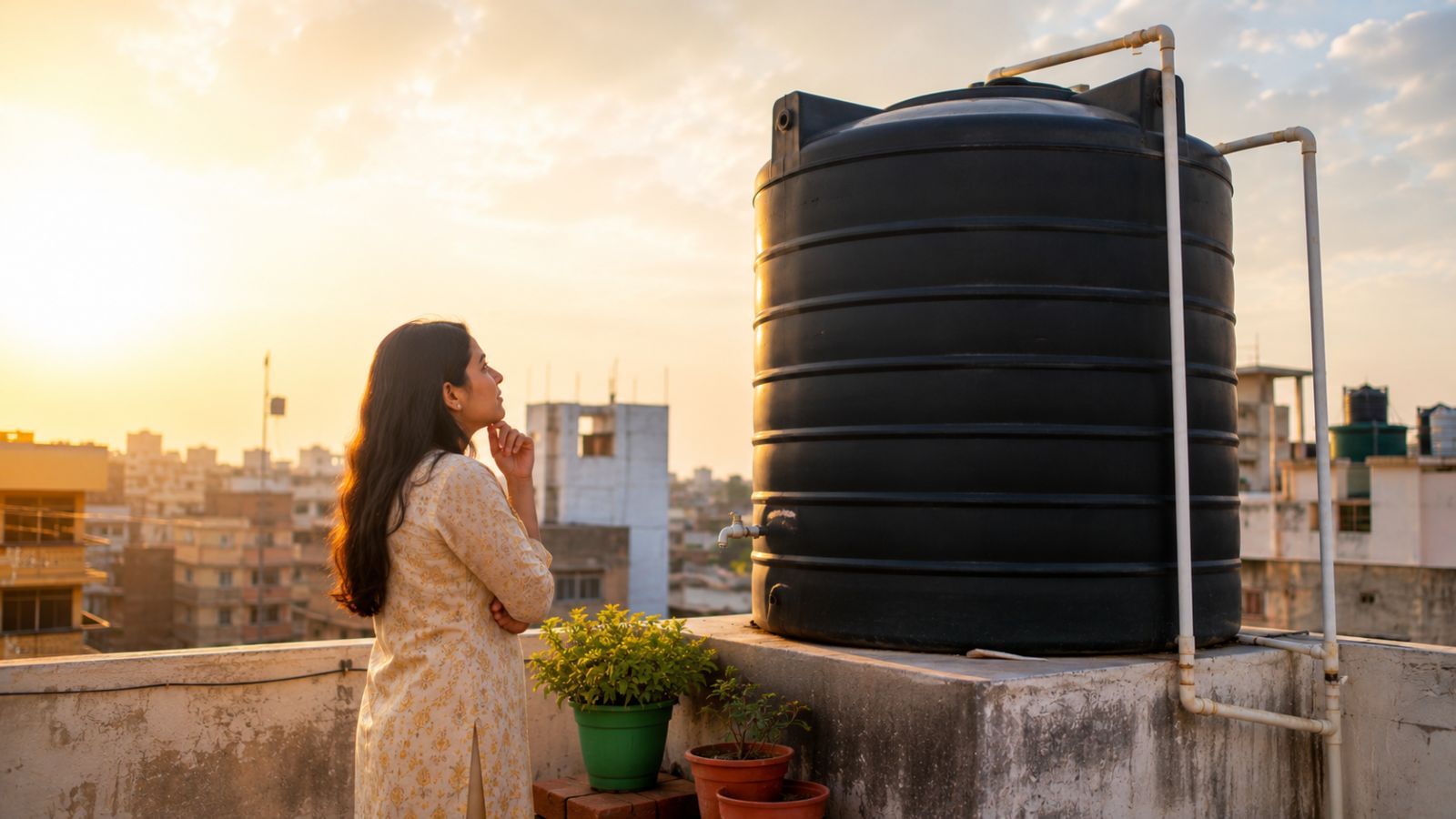 water tank black color reason