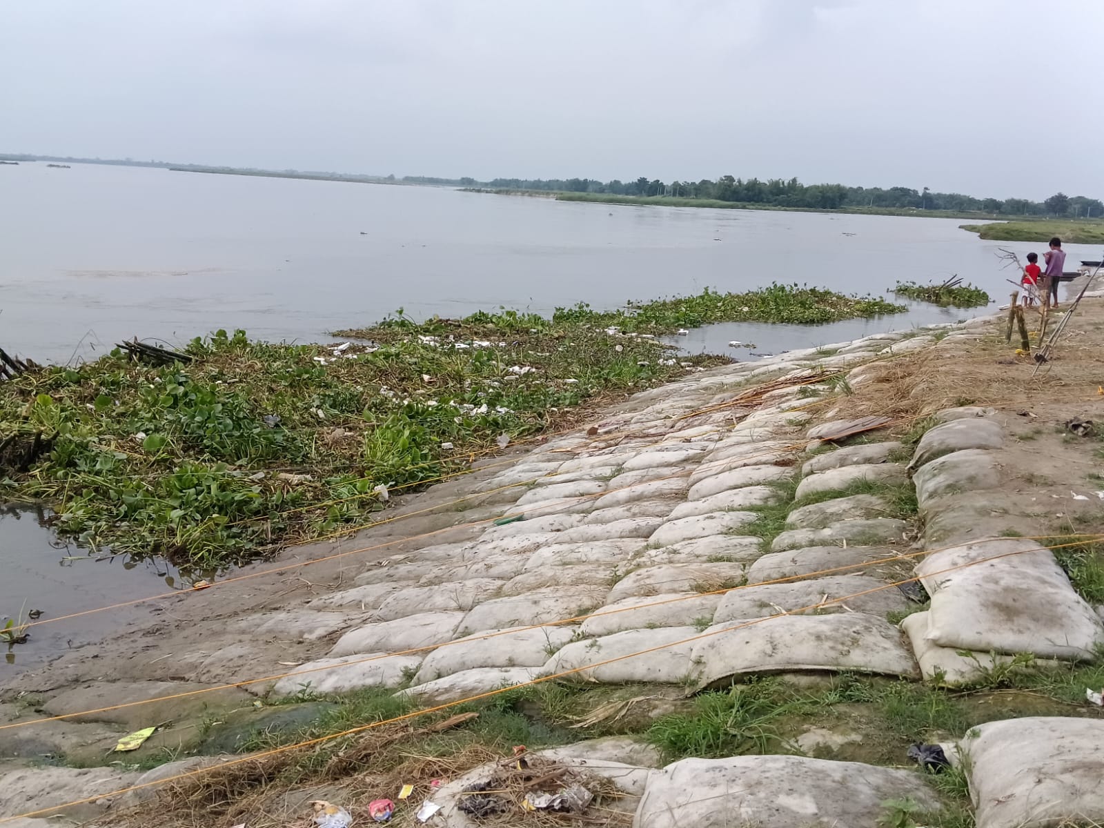 लगातार बारिश के बाद महानंदा का जलस्तर घटा, कई जगहों पर दिखा कटाव