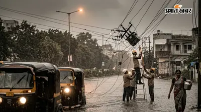 झमाझम बारिश से मौसम हुआ सुहाना, तेज हवाओं के कारण शहर की बिजली व्यवस्था पूरी तरह चरमराई
