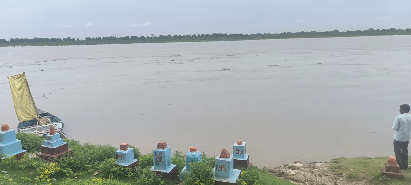 गंडक नदी के जलस्तर में लगातार हो रही है बढ़ोतरी.