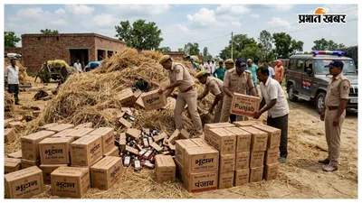 भूसे के ढेर से निकली ''भूटान और पंजाब'' मार्का विदेशी शराब, 128 कार्टन जब्त