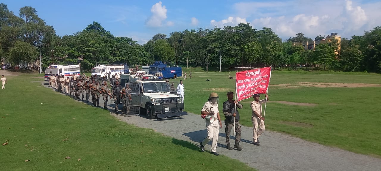 उपद्रवियों से निपटने की हुई फुल रिहर्सल, दागे आंसू गैस के गोले और की हवाई फायरिंग