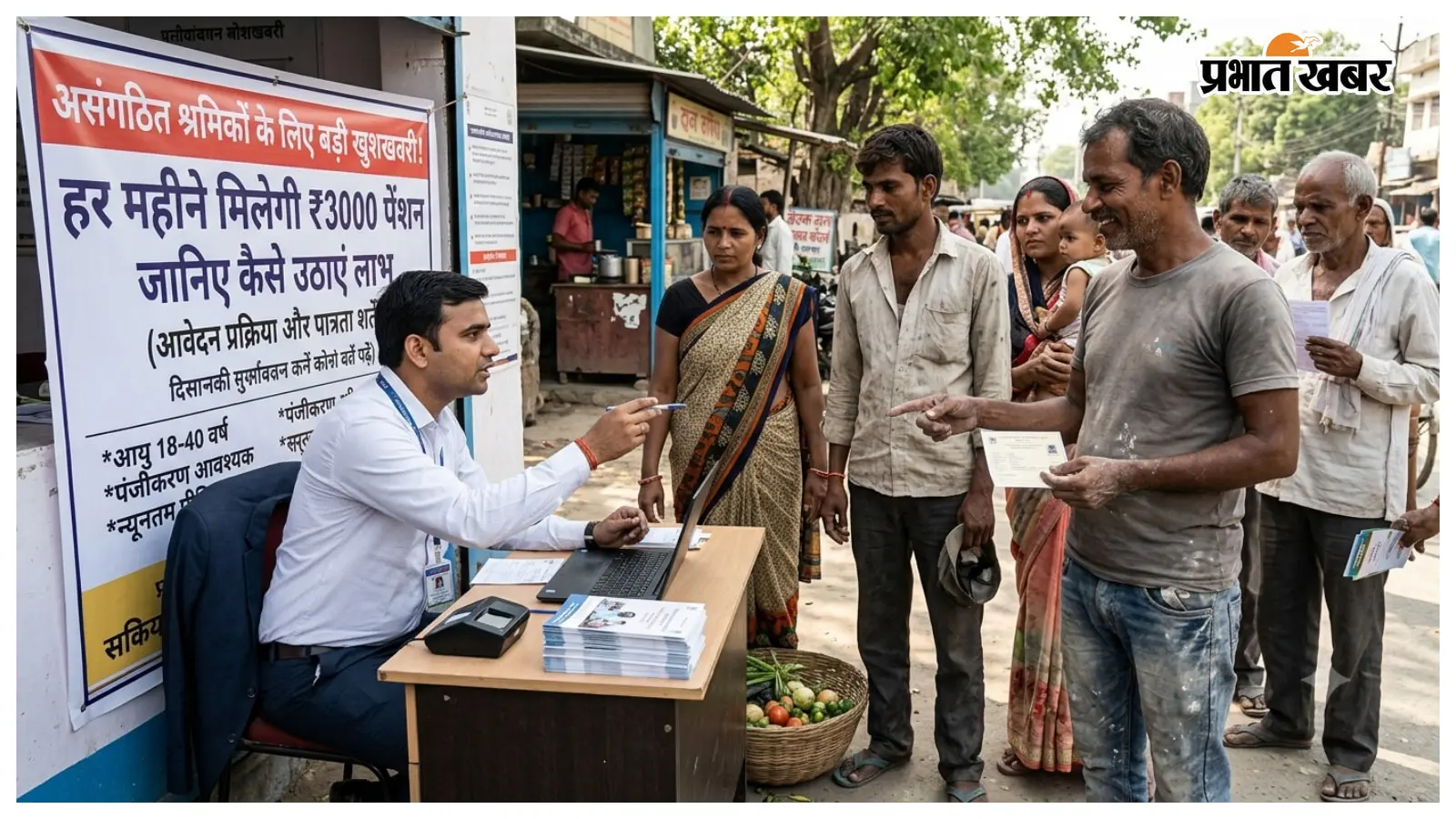 असंगठित श्रमिकों को हर महीने मिलेगी ₹3000 पेंशन, जानिए कैसे उठाएं लाभ