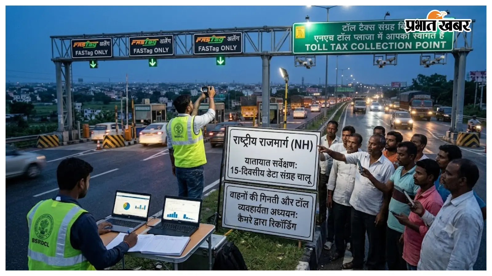 मुजफ्फरपुर के दो NH पर टॉल टैक्स की तैयारी तेज: 15 दिनों से चल रहा सर्वे, वाहनों की गिनती के लिए लगाए गए कैमरे
