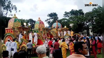 आसनसोल में भक्ति के साथ निकली भगवान जगन्नाथ की रथयात्रा, मंत्री ने खींचा रथ