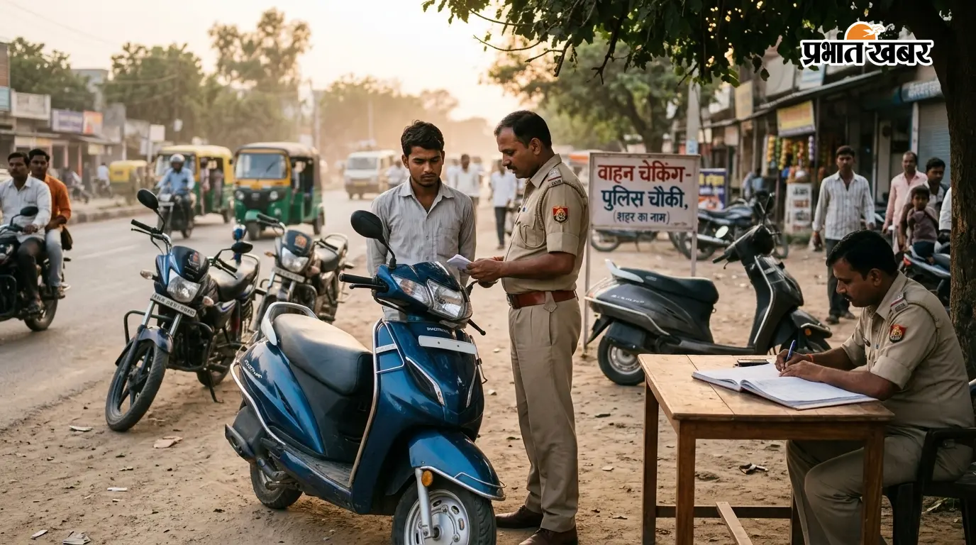 वाहन जांच में खुला चोरी का राज, स्कूटीके साथ युवक गिरफ्तार