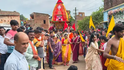 जय जगन्नाथ के जयघोष से गूंजा देवग्राम, भव्य रथ यात्रा में उमड़ी श्रद्धालुओं की भीड़