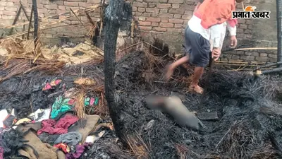 मैनाटाड़ के सबेया गांव में भीषण अगलगी, 10 बकरियों समेत घर का सारा सामान जलकर राख