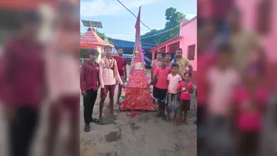 तेलकियारी में बच्चों ने निकाली भगवान जगन्नाथ की रथयात्रा