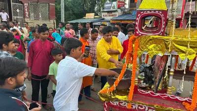 पालोजोरी : रथयात्रा में निकली आकर्षक झांकी